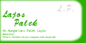 lajos palek business card